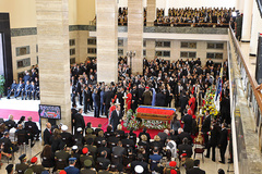 رییس جمهور در مراسم وداع و بزرگداشت هوگوچاوز